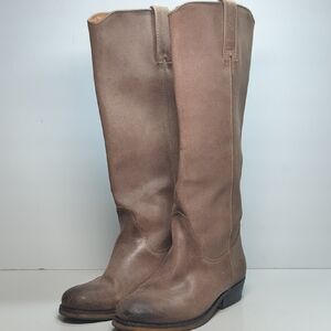 Bronx Tam Mee tall leather Western style riding boots women's size 6.5-7  EU 37